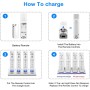 Estación de carga para Wii, 4 en 1 mando estación de carga con indicadores LED 4 piezas 2800mAh batería recargable paquete para