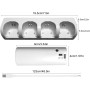 Estación de carga para Wii, 4 en 1 mando estación de carga con indicadores LED 4 piezas 2800mAh batería recargable paquete para