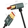 Thsucords Cable HDMI 2.1 Ultra Delgado 8K en ángulo izquierdo de 90 Grados 0.5M, Cable Flexible Delgado de Alta Velocidad