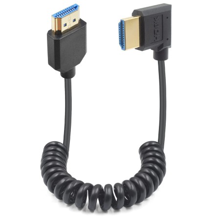 Duttek Cable HDMI a HDMI 2.1 en espiral de 1.2 m, HDMI 2.1 ultra alta velocidad 48 Gbps, soporta 8K a 60Hz, 4K a 120Hz,