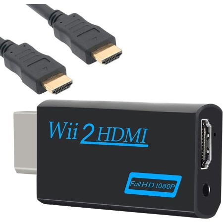 Adaptador, Convertidor De Wii A Hdmi 1080p HD con Salida De Audio, De 3,5 Mm, Compatible con Todos Los Modos De VisualizacióN