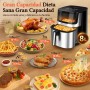 Taylor Swoden Air Fryer 8 Litres Dual Blaze™ Air Fryer 2000W, Window, EvenlyCook, 10 Programs, 3 Modes, Metallic Interior,