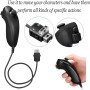 Mribo Wii Nunchucks Juego de 2, Repuesto Nintendo Wii Nunchucks, Wii Joystick para Nintendo Wii y Wii U
