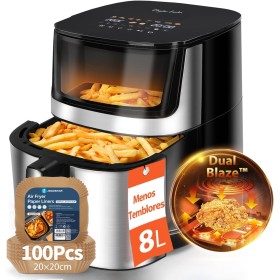 Taylor Swoden Air Fryer 8 Litres Dual Blaze™ Air Fryer 2000W, Window, EvenlyCook, 10 Programs, 3 Modes, Metallic Interior,