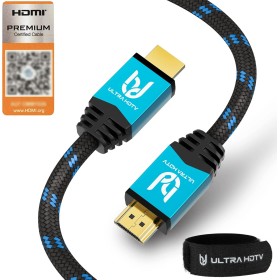 Ultra HDTV Cable HDMI 4K - Cable HDMI 2.0b de alta velocidad de 0,5 metros - certificado premium - 18 Gbit/s - 4K@60Hz -