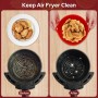 Alyvisun Silicone Air Fryer Molds, 3 Pieces Containers Oil-Free Fryer Tray Reusable Round Utensils Basket for Air Fryer,