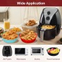 Alyvisun Silicone Air Fryer Molds, 3 Pieces Containers Oil-Free Fryer Tray Reusable Round Utensils Basket for Air Fryer,