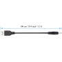 OSTENT 3600mAh Batería Recargable Cable de Carga para Nintendo Wii Mando a Distancia - Blanco