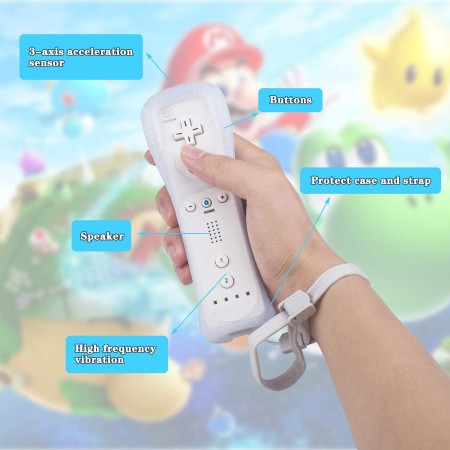 TechKen Wii Remote Mando sin Motion Plus, Wii Controller Remote con Nunchuk Wii Replacement Controller para Wii