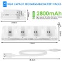 SOONHUA Estación de Carga Wii 4 en 1 - Base de Carga del Controlador Con 4 Baterías Recargables E Indicadores Led para Control