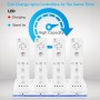SOONHUA Estación de Carga Wii 4 en 1 - Base de Carga del Controlador Con 4 Baterías Recargables E Indicadores Led para Control