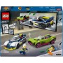 LEGO City Coche de Policía y Potente Deportivo, Vehículo de Emergencia de Juguete, Regalo para Niños y Niñas de 6 Años o Más,