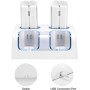 TechKen Wii Controller Charger, Estación de Carga para 2 Mandos de Wii y 2 Akkus Wii Wiimote Charging Station con 4 Baterías de