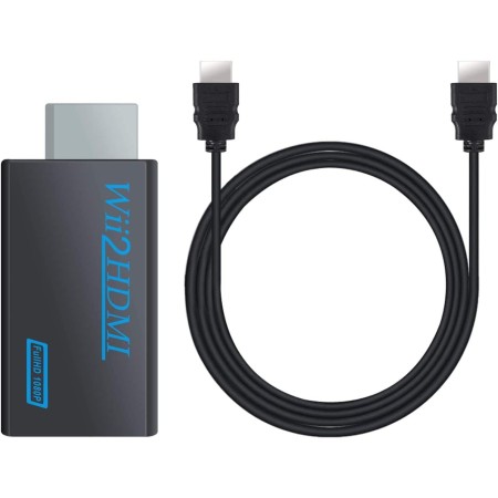 Wii a Hdmi Adaptador Wii 2 HDMI Converter Wii to Hdmi Conector Juegos Mando Cable Audio De 3,5 mm Y Puerto para Nintendo Wii