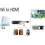 Wii a Hdmi Adaptador Wii 2 HDMI Converter Wii to Hdmi Conector Juegos Mando Cable Audio De 3,5 mm Y Puerto para Nintendo Wii
