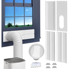 4 Pieces Air Conditioning for Window Sealing,Air Conditioning Adjustable Window Sealing Plates,Air Conditioning for Window