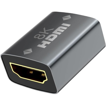 vgggrd 8K Adaptador HDMI 2.1 Hembra a Hembra, Empalme HDMI Chapado en Oro Soporte 8K/4K@60Hz UHD para Computadora