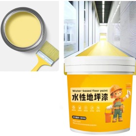 Pintura epoxi impermeable a base de agua, 300 g de pintura de suelo de hormigón con pincel, pintura de suelo de hormigón