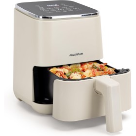 Aigostar White Dot Oil Free Fryer 2L, Air Fryer with 8 Programs and LED Touch Screen, 1200W, Adjustable Time and Temperature,