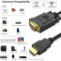 Cable HDMI a VGA, BENFEI Chapado en Oro Macho a Macho para Ordenador, portátil, PC, Monitor, proyector, HDTV, Chromebook,