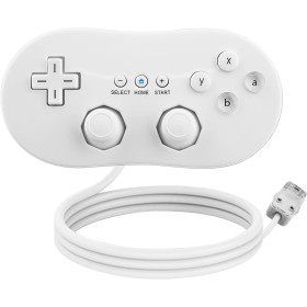 OSTENT Mando Clásico con Cable Gamepad Joystick para Nintendo Wii Mando Consola Videojuego Color Blanco
