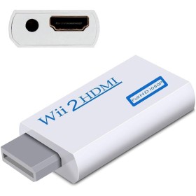 INF Adaptador de Wii a HDMI, Adaptador convertidor de Wii a HDMI 720/1080P HD con Salida de Audio de 3,5 mm, convertidor de Wii