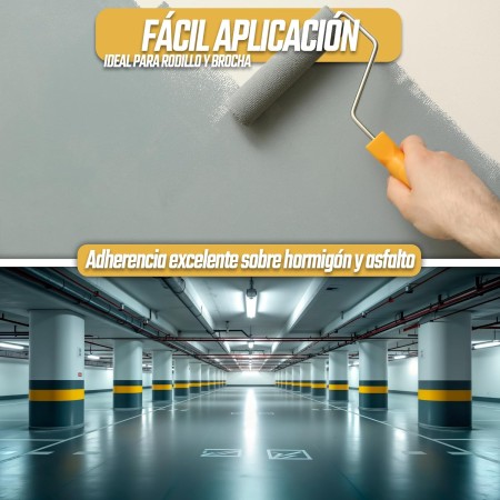 PINTURAS ECU - Pintura Suelos, Garajes y Pavimentos Deportivos en general - 4L - Acabado Mate - Protege y decora las superficies
