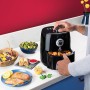Magic Bullet Air Fryer 2.5L Capacity, Temperature 80°-200°, Fryer without excess oil 1300W, Compact Hot Air Fryer, Black,