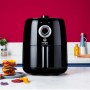 Magic Bullet Air Fryer 2.5L Capacity, Temperature 80°-200°, Fryer without excess oil 1300W, Compact Hot Air Fryer, Black,