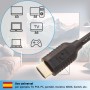 valonic cable HDMI corto, 20cm - 4k, ARC, UHD, Full HD, Ethernet - negro - compatible con TV, PS5, Nintendo Wii, Xbox, 0,2