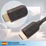 valonic cable HDMI corto, 20cm - 4k, ARC, UHD, Full HD, Ethernet - negro - compatible con TV, PS5, Nintendo Wii, Xbox, 0,2