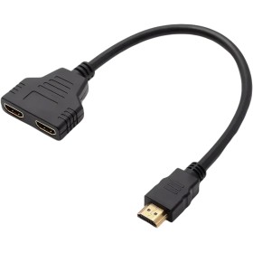 Fllyvly - Cable divisor HDMI 1 entrada 2 salidas, adaptador HDMI para duplicación de señal, compatible con Xbox, PS3, HDTV,