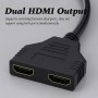 Fllyvly - Cable divisor HDMI 1 entrada 2 salidas, adaptador HDMI para duplicación de señal, compatible con Xbox, PS3, HDTV,