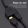 Fllyvly - Cable divisor HDMI 1 entrada 2 salidas, adaptador HDMI para duplicación de señal, compatible con Xbox, PS3, HDTV,
