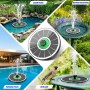SZMP 2024 Nuevo Fuente Solar para Estanque,3.5W Bomba de Agua Solar,Solar Fuente con 8 boquillas y 4 fijadores,para Estanque de