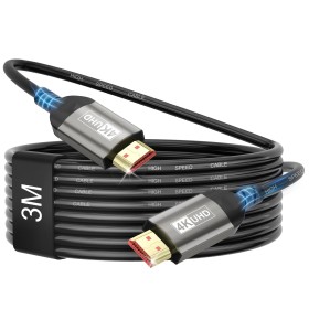 Nersligek 4K Cable HDMI 3 Metros, HDMI 2.0 Cable 60Hz con ARC UHD HDR 3D de Alta Velocidad 18Gbps Ethernet, Cable HDMI para