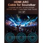 Nersligek 4K Cable HDMI 3 Metros, HDMI 2.0 Cable 60Hz con ARC UHD HDR 3D de Alta Velocidad 18Gbps Ethernet, Cable HDMI para