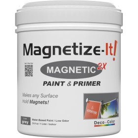 Imprimación magnética de pared negro, gris, azul, verde, 1 litro (gris)
