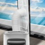 LOVIGA Sliding Window Seal for Dryer - Portable Air Conditioner Kit 25 x 102-162 cm - Insulation 100% Sealing Effect and Easy to