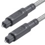 EMK Cable de Audio óptico Digital Toslink – [Nailon Trenzado Chaqueta, Durable y Flexible] 1M Cable de Fibra óptica para Home