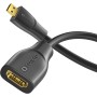 Sonero® Adaptador de ahorro de puertos Mini HDMI a 4K HDMI, alta velocidad premium, enchufe Mini HDMI C a toma HDMI A, contactos