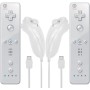 AFUNTA Nunchuck Controllers para Nintendo Wii U, 2 Packs Reemplazo para Wii U Juego de Video - Blanco