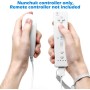 AFUNTA Nunchuck Controllers para Nintendo Wii U, 2 Packs Reemplazo para Wii U Juego de Video - Blanco