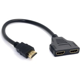 cablecc Adaptador de Cable Divisor HDMI Macho a 2 HDMI Hembra 1 en 2 Salidas