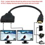 cablecc Adaptador de Cable Divisor HDMI Macho a 2 HDMI Hembra 1 en 2 Salidas