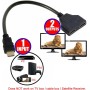 cablecc Adaptador de Cable Divisor HDMI Macho a 2 HDMI Hembra 1 en 2 Salidas