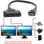 cablecc Adaptador de Cable Divisor HDMI Macho a 2 HDMI Hembra 1 en 2 Salidas