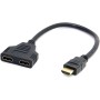 cablecc Adaptador de Cable Divisor HDMI Macho a 2 HDMI Hembra 1 en 2 Salidas