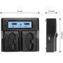 Para Canon LP-E19 LP -E19 cargador de batería Dual con puerto USB para