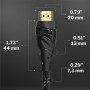 KabelDirekt – Cable HDMI 4K, cubierta de nylon irrompible – 4m (4K@60Hz para una espectacular experiencia Ultra HD – High Speed